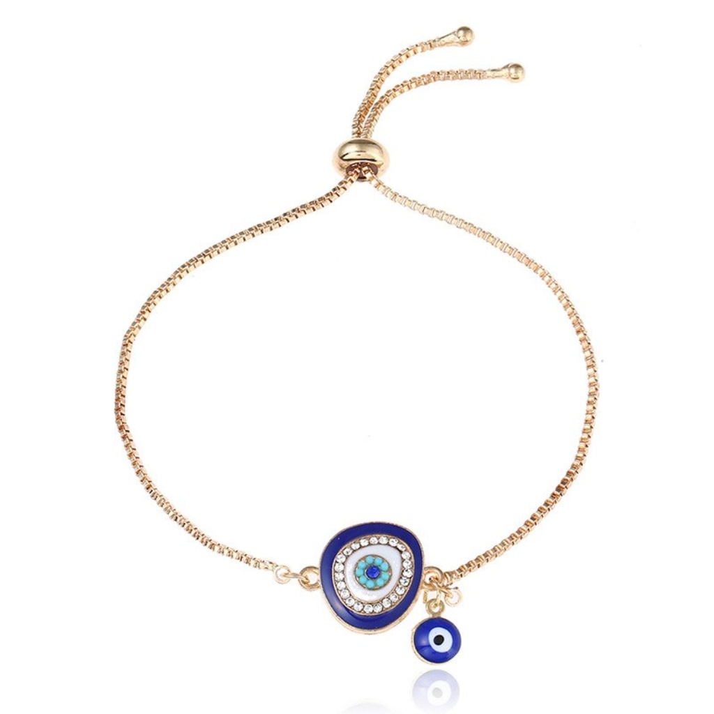 Evil Eye Gold Tennis Bracelet 22$